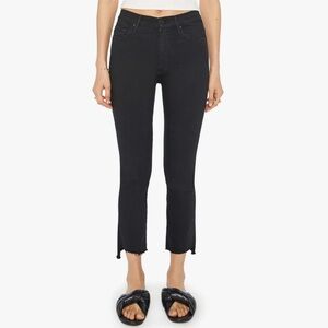 Mother The Insider Crop Step Fray in Black Not Guilty Wash Size 25